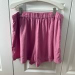 Madewell Linen High Rise Pleated Shorts in Pink Photo 2