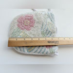 Vintage‎ Beaded Floral Hand Bag White Photo 5