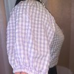 Sim & Sam Size M Gingham Wrapped V Neck Crop Photo 4
