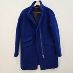 J.Crew  Cocoon Italian Wool Stadium Cloth Coat Nello Gori Royal Blue Size 6 Photo 14
