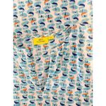 Roberta Roller Rabbit Roller Rabbit Womens Top Blue Sardina Kurta Tunic V Neck 3/4 Sleeve Blouse XS Photo 3