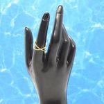 Gold Crossed Design Ring Size 6 Photo 1