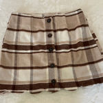 Blu Pepper  Plaid Button-Front Skirt Photo 0