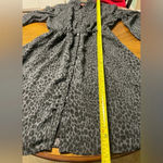 Kirna Zabete For Target Leopard Print Dress Size Medium Sheer Gray and Black Photo 7