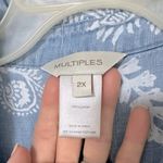 Multiples Women’s 2X  100% tencel fringe boho paisley shirt top Photo 1