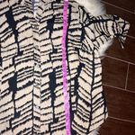 East 5th  Women beige/black zebra print linen blend button down sz 2X Photo 5