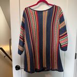 CHAPS Oversized 3/4 Dolman Sleeve Knit Serape Southwestern Sweater Scoop Neck 1X Photo 3