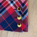 Trina Turk NWT  Hurst Festive Red Blue Gingham gold mini skirt size 2 plaid Photo 4