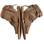 Vince Thalia Suede Peep Toe Slouchy Sandals Tan Photo 6