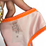 SHEIN Women's Two Piece Bathing Suit Medium Solid Neon Orange Bikini NWOT Photo 3