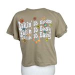 vibin take it easy crop top Size L Tan Size L Photo 3