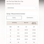 Free People #78 NWT Malta Terry Top in Red Combo Photo 4