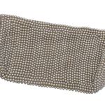 Vintage Miranda Made in Japan Pearl Beaded Clutch Evening Bag Mid Century 1950s White Photo 1