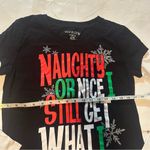 Wound Up Naughty Or Nice I Still Get What I Want Juniors XL Christmas Holiday Long Sleeve Photo 3