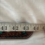 Ariat Tooled Leather Belt with Silver Buckle Large Brown Photo 10