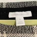 Charter Club  Black White Plaid Pullover Sweater Sz M Photo 5