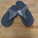 FitFlop Silver Lulu Superglitz Sandals Thong Flip Flop Sequins - Size 8 Photo 14
