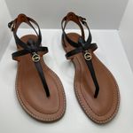 Coach NIB  Shoulder Lydia Sandals Black Leather Size 6.5B Photo 4