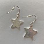 Handmade Patriotic Star Earrings Hand Painted Metal New Photo 2