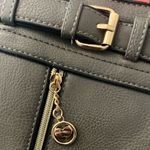 None Grey Faux Leather Purse with zipper and buckle accents Photo 4