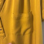 A New Day Rose + Olive Blouse Size M Mustard Yellow Color Short Sleeves Photo 3