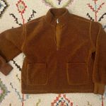 Free Assembly Fuzzy Brown Half-Zip Pullover Photo 1