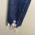 KanCan Mom Fit High Rise Straight Leg Jeans Sz 24 Medium Wash Raw Hem Crop Ankle Blue Photo 4