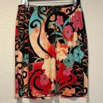 Rampage  90s Y2K Black and Multicolor Floral sequined Skirt size large Photo 0
