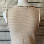 Anthropologie Postmark Beige and White Striped V-Neck Top Photo 5