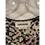 Zadig & Voltaire  Dress Womens Small Ringo Leo Crinkle Animal Print Short Sleeve Photo 2