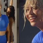 Ivy Park Black Short Sleeve Cropped Seamless T Shirt Small/medium Photo 5