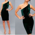 Lulus Candlelit Date Forest Green Velvet One Photo 1