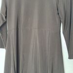 Sympli Quarter Sleeve Draped Scoop Neck Stretchy Lagenlook Tunic Dress Black Size 8 Photo 6