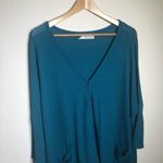 Maurice's Maurice’s Plus Blue Knit Henley Top Photo 2