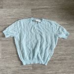 ZARA  Powder Blue Pointelle Knit Top Photo 1