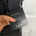 Lulus black sequin beaded polka dot flutter sleeves body con party dress XS Photo 7