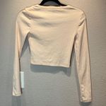 Forever 21  Pale Pink Cropped Snap Ribbed Knit Cardigan Size Small Photo 8