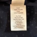 Ecru Puff Sleeve Blouse Women's X-Small Blue/White V-Neck Ruffle Polka Dot Pleat Photo 7