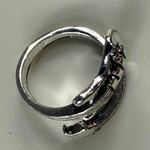 Guitar Shape Silver Tone Fashion Ring Size 5.5 Unisex Music Lover Pinky Ring Photo 4