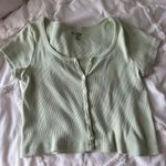 Brandy Melville Green Light Ribbed Top Photo 0