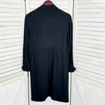 Elodie  Waterfall Linen Blend Cardigan Topper Jacket Black XS Open‎ Photo 9