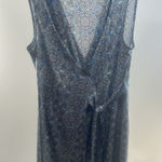 Dana Buchman ‎ Women's Size L blue Summer Sleeveless Faux Wrap midi Dress Photo 0
