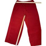 French Laundry Womens Size Large Dress Pants Drawstring Pockets Wide Leg Red Photo 2