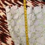 Milly NWOT  of New York Leaf Floral Flower Appliqué 3D Mini Skirt Blue/Green Size 2 Photo 6