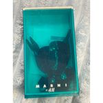 Marni at H M Dangle Earrings Black Bow Rhinestone Red Green Leaf Statement Photo 2