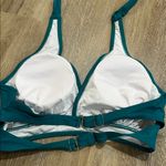 Teal Halter Bikini Top padded support Blue Size M Photo 2
