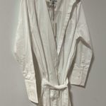 NWT Unsubscribed Boyfriend White Long Sleeve Shirt Dress Size Medium Photo 4