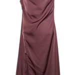 Cider Swoop Neck‎ Mauve Slip Dress Long Evening Wear Lingerie Button Up Photo 0