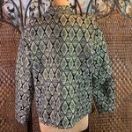 Ny Collection Vintage  Brocade Gold Threading Blazer Size XL Photo 4