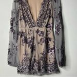 ETIQUETTE Sequined Mini Romper Lilac Small Purple Photo 2